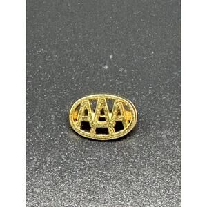 Vintage AAA Gold Colored Lettering Lapel Pin